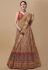 Silk circular lehenga choli in Beige colour 1506