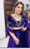 Bollywood Model Violet velvet wedding lehenga