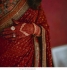 Bollywood model red rangoli silk wedding saree