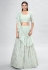 Georgette a line lehenga choli in Light green colour DRS10003