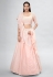 Georgette a line lehenga choli in Peach colour DRS10002