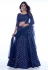 Georgette a line lehenga choli in Blue colour 35001