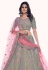 Silk circular lehenga choli in Sea green colour 36004