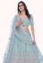 Soft net circular lehenga choli in Sky blue colour 36007