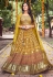 Silk readymade circular lehenga choli in Mustard colour 101