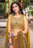 Silk readymade circular lehenga choli in Mustard colour 101