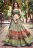 Silk readymade circular lehenga choli in Light green colour 104