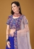 Satin silk a line lehenga choli in Blue colour 11001