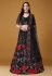 Net a line lehenga choli in Black colour 11006