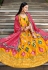 Silk circular lehenga choli in Yellow colour 2221