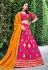 Silk circular lehenga choli in Magenta colour 2224