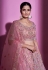 Georgette a line lehenga choli in Pink colour 34001