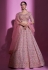 Georgette a line lehenga choli in Pink colour 34001