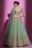 Silk a line lehenga choli in Pista green colour 34005