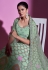 Georgette a line lehenga choli in Pista green colour 34008