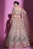 Soft net a line lehenga choli in Cream colour 34009