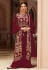 Faux georgette jacket style suit in Maroon colour 9441D