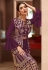 Faux georgette jacket style suit in Purple colour 9441B