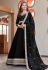 Faux georgette long Anarkali suit in Black colour 1001E