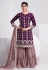 Faux georgette sharara suit in Purple colour 6103