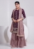 Faux georgette sharara suit in Purple colour 6103