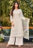 Faux georgette pakistani suit in White colour 2041