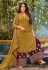 Faux georgette pakistani suit in Mustard colour 2043