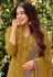 Faux georgette pakistani suit in Mustard colour 2043