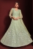 Net long Anarkali suit in Pista green colour 7951