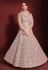 Net abaya style Anarkali suit in Light pink colour 7952