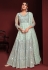 Net long Anarkali suit in Sky blue colour 7953