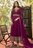 Faux georgette abaya style Anarkali suit in Purple colour 1024
