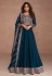 Shamita shetty Silk abaya style Anarkali suit in teal colour 9517