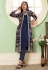 Georgette jacket style suit in Navy blue colour 2052C