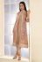 Georgette pant style suit in Beige colour 2052D