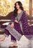 Silk palazzo suit in Purple colour 16081