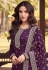 Silk palazzo suit in Purple colour 16081