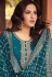 Silk pakistani suit in Teal colour 16082