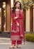 Silk pakistani suit in Maroon colour 16086