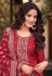 Silk pakistani suit in Maroon colour 16086