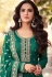 Silk pakistani suit in Green colour 16084
