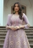 Net long Anarkali suit in Light purple colour 1002D