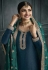 Prachi desai Silk georgette palazzo suit in teal colour 63871