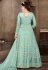 Net long Anarkali suit in Sea green colour 626B