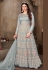 Net long Anarkali suit in Grey colour 626D