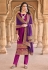 Velvet pant style suit in Purple colour 2074A