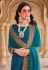 Velvet pakistani suit in Teal colour 2074B