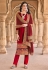 Velvet pakistani suit in Maroon colour 2074D