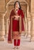 Velvet pakistani suit in Maroon colour 2074D