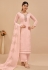 Georgette pakistani suit in Peach colour 2045B
